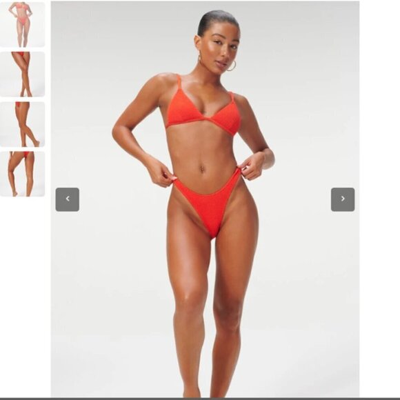 Good American Always Fits Better Mid Rise Cheeky Bikini Bottom Size 7/8 4XL 5XL - Picture 1 of 3